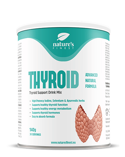 Levně Thyroid Support nápoj | Citronová chuť | Jód Selen | Normální funkce štítné žlázy | L-tyrosin | Ashwagandha | 140g