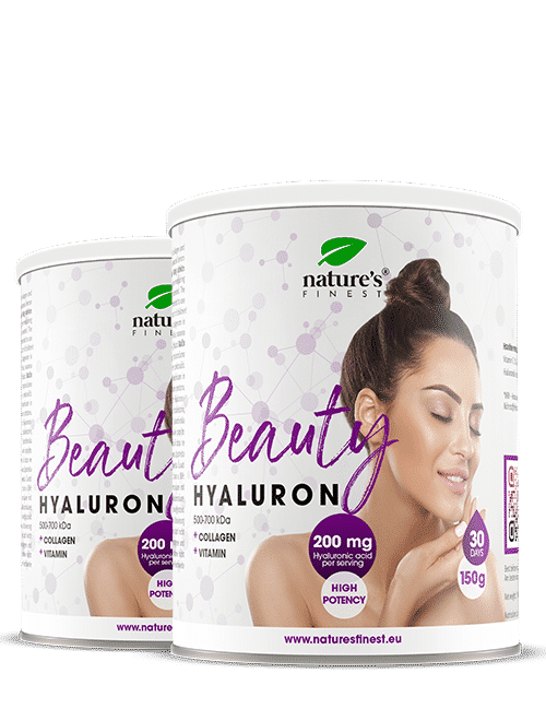 Levně Beauty Hyaluron Box | 1+1 Zdarma | Hyaluronový nápoj | Redukuje vrásky | Zdraví a pružnost kůže | Anti-aging nápoje