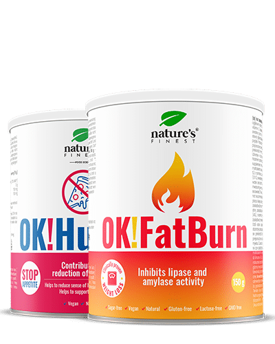 Levně OK!FatBurn + OK!Hunger | Balíček na hubnutí | Blokátor sacharidů a tuků | Potlačovač chuti | ID-alG™ | Přírodní | Bezpečné | Klinicky ověřené