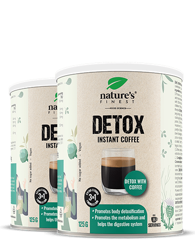 Levně Detox Coffee 1+1 | Detoxikace | Hubnutí | Zlepšení trávení | Energie | Mléční čekanka, Artyčok, Chlorella | Premium Arabika