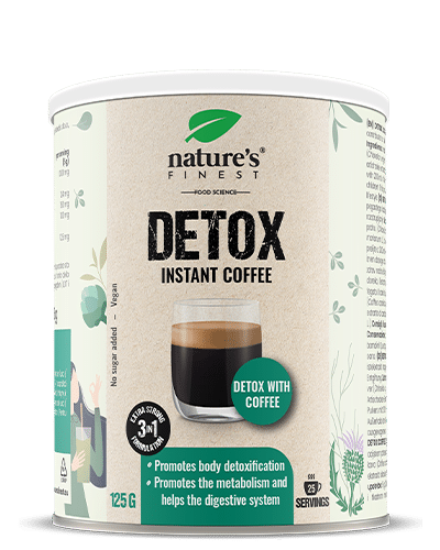 Levně Detox Coffee | Detox Gewichtsverlust | Verbesserte Verdauung | Energie | Mariendistel, Artischocke, Chlorella | Premium Arabica