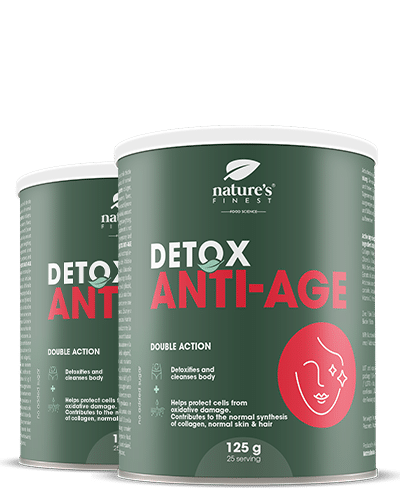 Levně Detox Anti-Age 1+1 ZDARMA | Krása Proti Stárnutí Nápoj | Kolagenová Výživa | Vitamíny Pro Nehty A Vlasy | Proti Vráskám | Přírodní