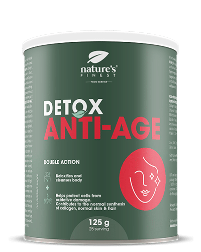 Detox Anti-Age , Nápoj Proti Stárnutí , Kolagenová Náhrada , Vitamíny Na Nehty A Vlasy , Boj Proti Vráskám , Přírodní , 125g