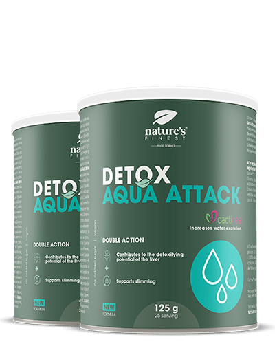 Levně Detox Aqua Attack 1+1 GRATIS | Afslanken Detox | Verminder Waterretentie | Cactinea™ Formule | +27% Water Eliminatie | Indicaxanthine