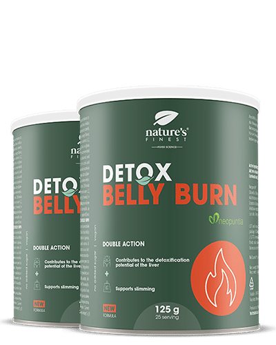Levně Detox Belly Burn 1+1 | Redukce váhy | Odstranění tvrdohlavého břišního tuku | Detoxikace jater | Ostropestřec mariánský | Artyčok | Chlorella