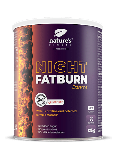 Levně Night FatBurn Extreme | Noční spalovač tuků | Hubnutí během spánku | Zmenšení obvodu pasu | Přírodní | Extrakt z červeného pomeranče Morosil®