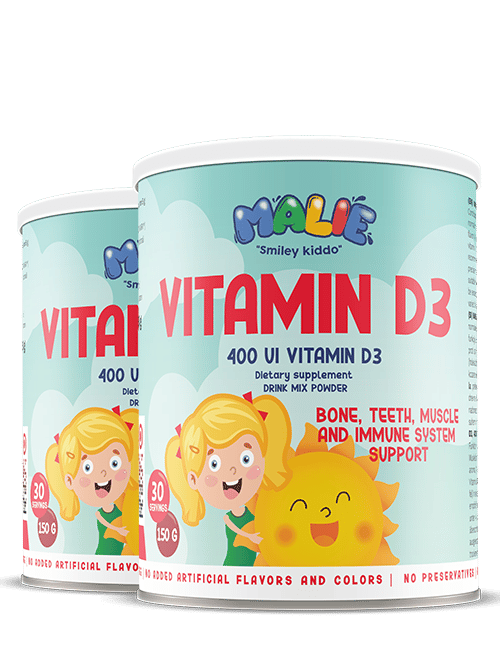 Levně Malie Vitamin D3 1+1 | Nápojový prášek | Vynikající chuť | Pro zdravý imunitní systém | Pro děti a mladé lidi