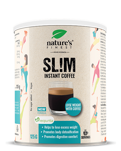 Levně Slim Coffee | Káva na hubnutí | Kontrola chuťových přání | Neopuntia™ | Odstranění tuků a cukrů | Premium Arabica | Bez přidaného cukru