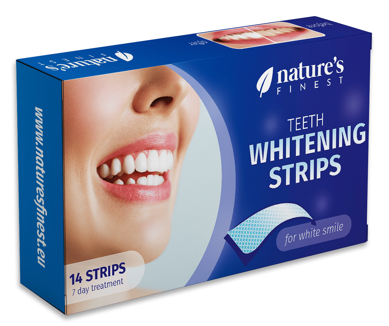 Levně Whitening Strips | Pokročilé zubní bělení | Rychlé výsledky | Bezpečné pro sklovinu | Bez citlivosti | Snadná aplikace | Veganské | 14 proužků