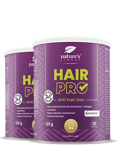 Levně Hair Pro 1+1 | Prevence vypadávání vlasů | Posiluje vlasové folikuly | Zabraňuje vypadávání | Podporuje růst | Oživuje
