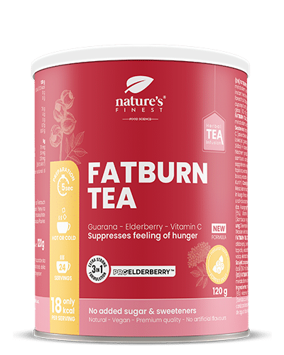 Levně Fat Burn Slimming Tea | Čaj na spalování tuků | Čaj z ostropestřce mariánského | valeriánu | Čaj na hubnutí | ProElderberry™ | Bio | Veganský