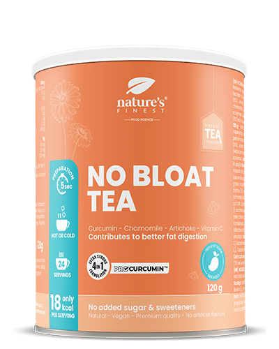 Levně No Bloat Tea | Podpora trávení | Funkční čaj | Snížení nadýmání | Čaj s kurkuminem | Organický | Veganský | Čaj z artyčoků