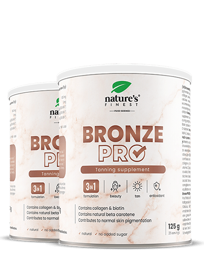 Levně Bronze Pro 1+1 | Přírodní nápoj pro zesílení opálení | Obsahuje měď, kolagen a vitamíny | Bez kapslí