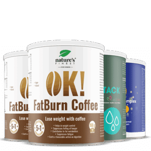 2x OK!FatBurn Coffee + Detox Aqua Attack + Golden Q10 balíček