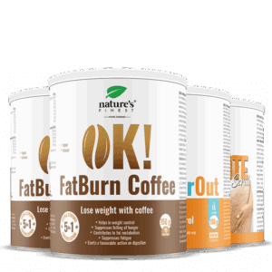 2x OK!FatBurn Coffee + OK!WaterOut + Anti Cellulite kávový peeling balíček