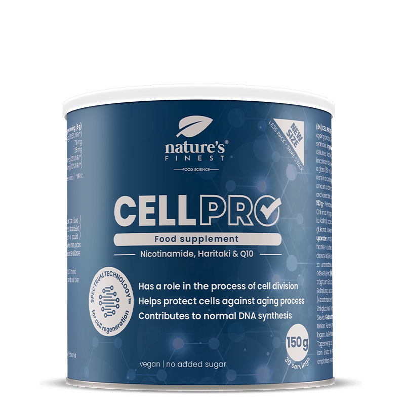 Nature's Finest Cell PRO | nápoj pro dlouhověkost | niacin, CoQ10, haritaki + vitamín C