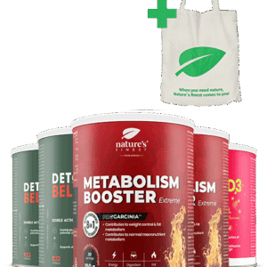 2x Detox Belly Burn + 2x Metabolism Booster Extreme + Vitamin D3 + Vitamin C + NF bag balíček