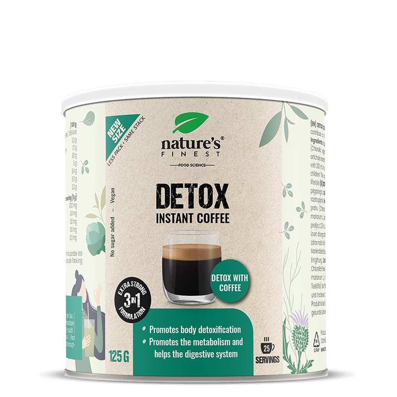 Nature's Finest Detox Coffee | detox káva s chlorellou, ostropestřcem a artyčokem | směs Arabica pro podporu trávení a jemnou očistu těla